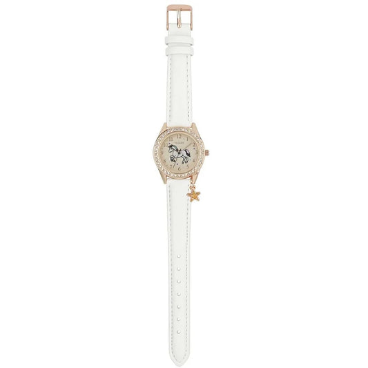 Tikkers Unicorn BoxSet Crystals White Leather Strap