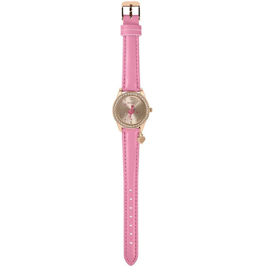 Tikkers Flamingo BoxSet Crystals Pink Leather Strap