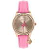 Tikkers Flamingo BoxSet Crystals Pink Leather Strap