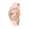 Tikkers Unicorn Crystals Pink Leather Strap