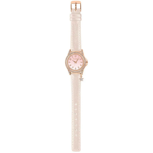 Tikkers Crystals White Leather Strap