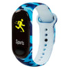 Tikkers Activity Trackers Blue Camo Rubber Strap