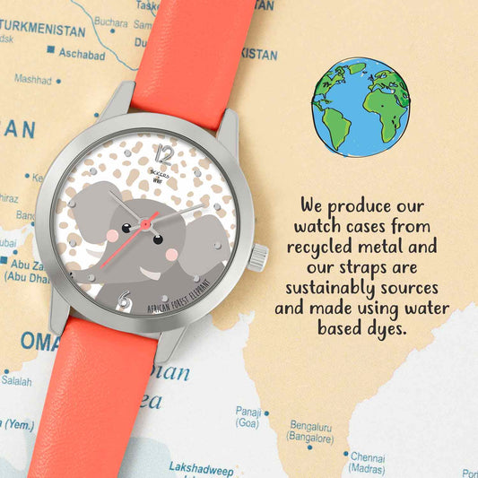 Tikkers Coral Leather Strap