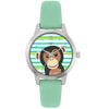 Tikkers Green Leather Strap