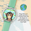 Tikkers Green Leather Strap