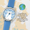 Tikkers Light Blue Leather Strap