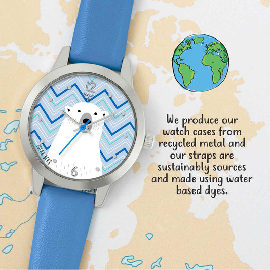 Tikkers Light Blue Leather Strap