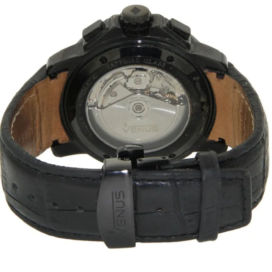 Venus Genesis Chronograph Automatic Limited Edition Black Leather Strap