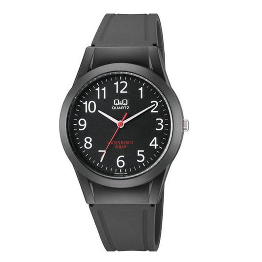 Q&Q Black Rubber Strap