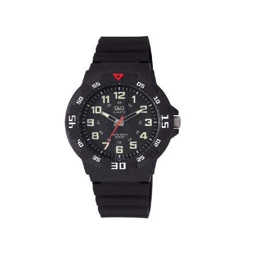 Q&Q Black Rubber Strap