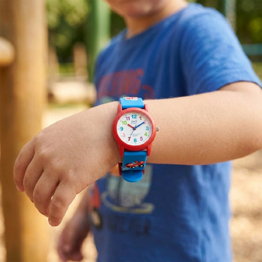 Q&Q  Blue Rubber Strap