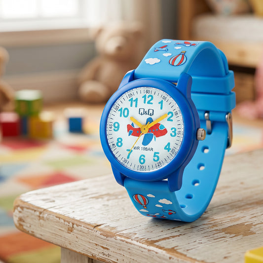 Q&Q Light Blue Rubber Strap