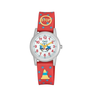 Q&Q Red Rubber Strap