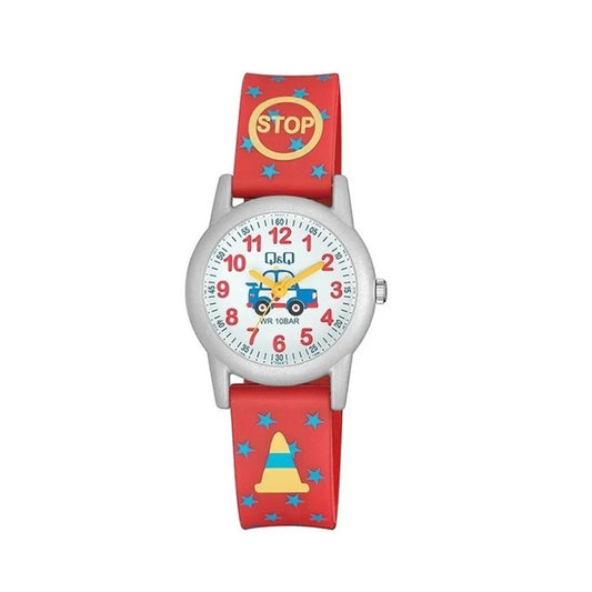 Q&Q Red Rubber Strap
