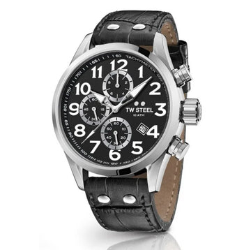 TW Steel Volante Black Leather Strap