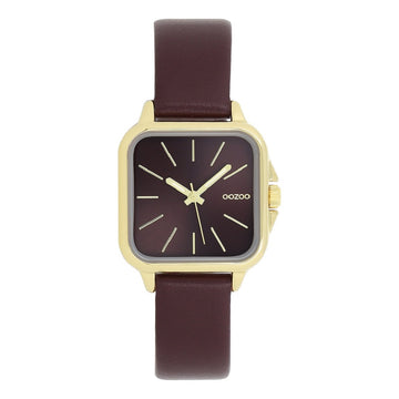 OOZOO Τimepieces Red Leather Strap C11613