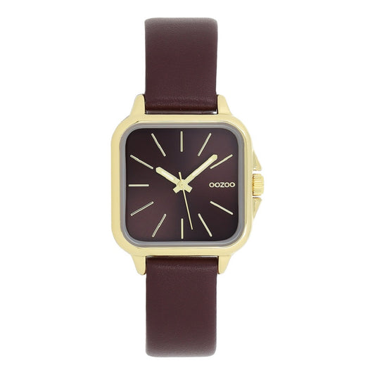 OOZOO Τimepieces Red Leather Strap C11613