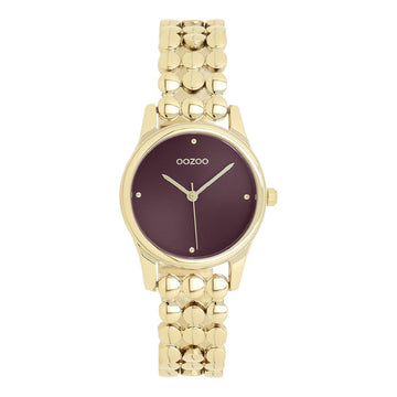 OOZOO TIMEPIECES με μπορντό καντράν και μπρασελέ C11633