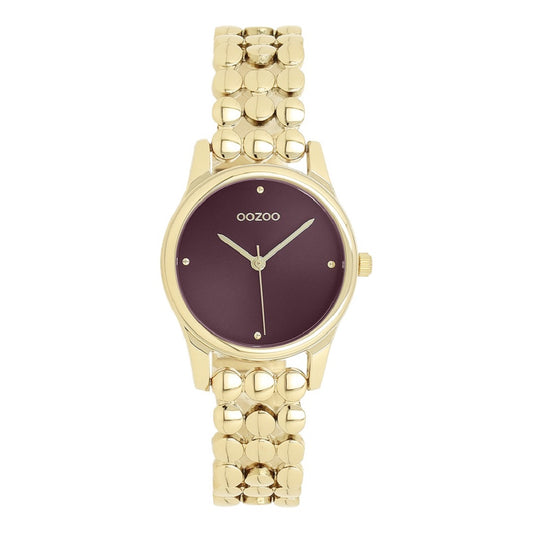 OOZOO TIMEPIECES με μπορντό καντράν και μπρασελέ C11633