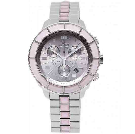 Christian Dior Crystal Silver Stainless Steel Bracelet