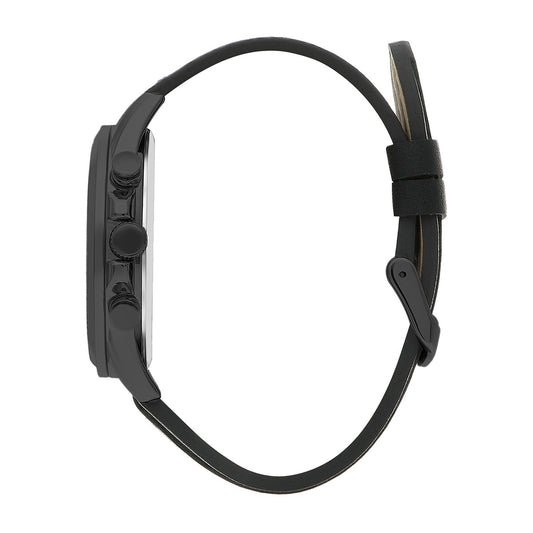 Lee Cooper Chronograph Black Leather Strap