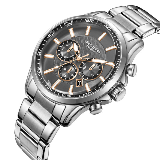 Lee Cooper Multifunction Silver Metallic Bracelet