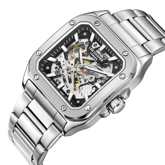 Lee Cooper Automatic Silver Metallic Bracelet