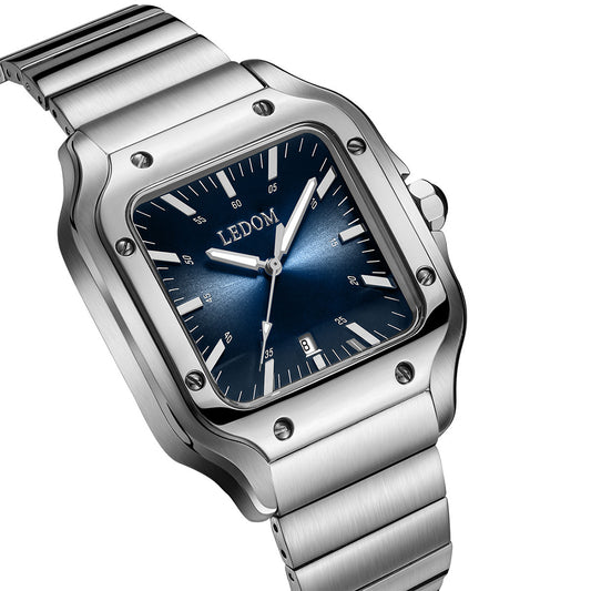 Le Dom Vanguard Silver Stainless Steel Bracelet