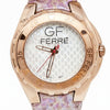 Γυναικείο Ρολόι GF Ferre Swiss Made Rose Gold με Δερμάτινο Λουράκι