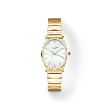 Rosefield Oval Pearl Gold Stainless Steel Bracelet