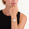 Rosefield Oval Pearl Gold Stainless Steel Bracelet