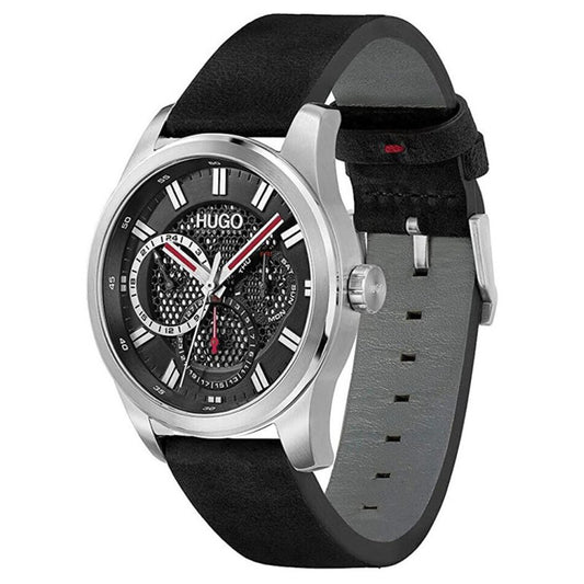 Hugo Boss Skeleton Black Leather Strap