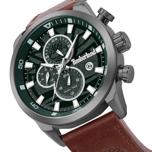 Timberland Henniker II Multifunction Brown Leather Strap