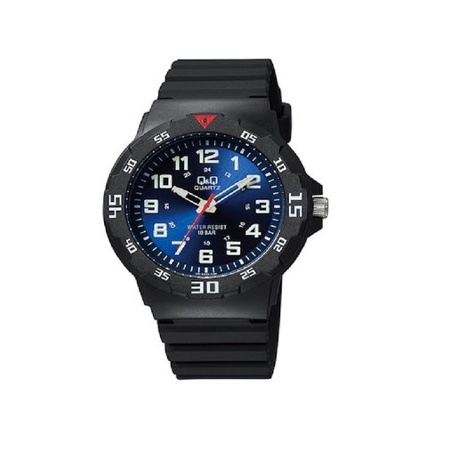 Q&Q Black Rubber Strap
